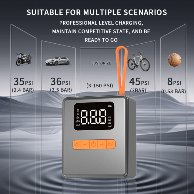 High Pressure 150PSI Smart LCD Display Wireless Car Tire Inflator Bicycle Air Pump Bike Air Pump
