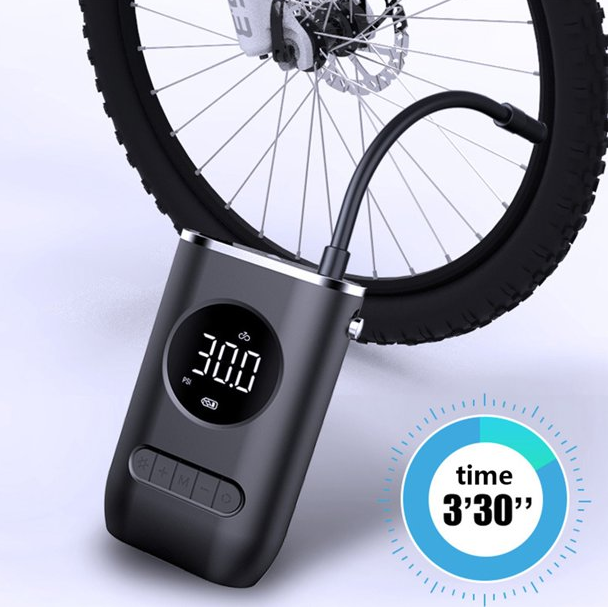 Cordless Electric Tire Inflator Digital Display Rechargeable Mini Air Compressor Pump for Car Bike Gonfleur De Pneus Plastic