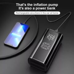 Portable Electric Air Compressor Inflator Rechargeable Cordless High Pressure Digital Emergency Tire Inflator for Car Bicycle