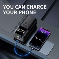 Portable 150PSI Cordless Tire Inflator Air Compressor 20000mAh Built-in Jump Starter Digital Screen Emergency SOS Flashlight