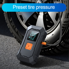 Car Jump Starter Air Compressor High Power 4000A Booster LED SOS Light Digital Pressure Gauge Plastic for Travel Outdoor Use