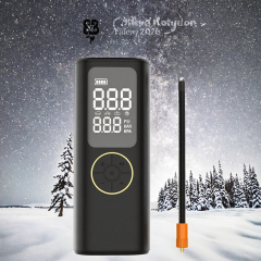 Portable Wireless Electric Air Pump Tyre Inflator ABS Plastic Digital Pressure Gauge 12V Car Charge Cable 5200mAh Battery