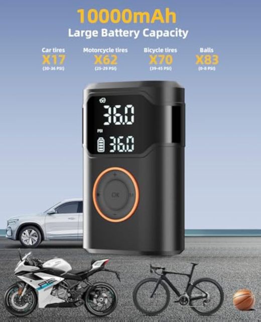 Fast Delivery Digital Portable Car Tyre Pump air Compressor Wireless Car Tire Inflator Mini Electric air Pump for Car