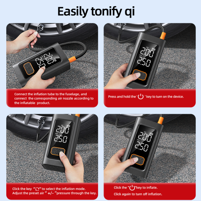 4 in 1 10000mAh High Capacity Multi Function Portable Car Battery Charger and Jump Starter with Air Pump
