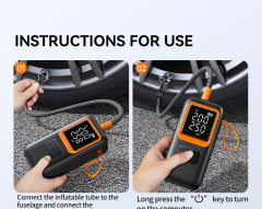 High Pressure 150PSI Portable Tire Inflator for Car and Bike Digital Display Air Pump for Roadside Assistance