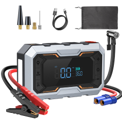 Multifunctional 4 in 1 Car Air Pump Tire Inflator with Jump Starter 6000mAh Power Bank for Emergency Use