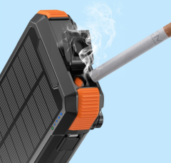 5 in 1 Detachable Solar Power Bank 63800mAh Hand Crank Cigarette Lighter Waterproof Charger Li-Polymer 35W Output LED Display