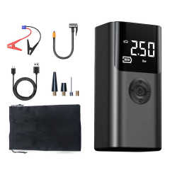 Portable 150PSI Cordless Tire Inflator Air Compressor 20000mAh Built-in Jump Starter Digital Screen Emergency SOS Flashlight