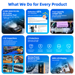 High Quality 1000a Peak Current Fast Charging Emergency Power Supply CE ROHS 10000mAh Portable Car Jump Starter