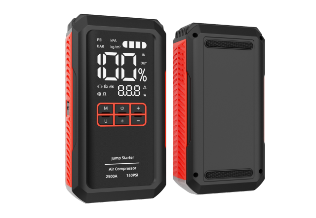 Car Jump Starter with Air Compressor 2000A Peak 22 Cylinder Fast Inflation 8000mAh Power Bank