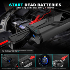 CY62 5-in-1 Car Jump Starter 2000A with 8000mAh Battery, LCD Display & USB-C Fast Charging