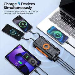 ZL-602-2 Solar Wireless Power Bank 20000mAh PD35W with Magnetic Charging & SOS Light