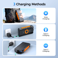 ZL-602-2 Solar Wireless Power Bank 20000mAh PD35W with Magnetic Charging & SOS Light