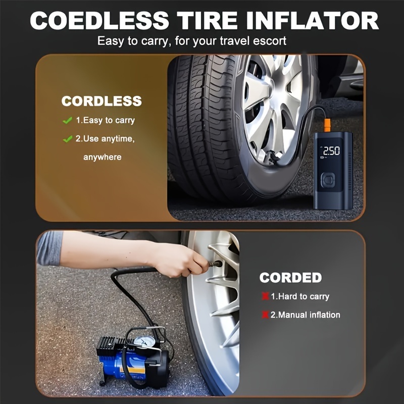 SY227 Wireless Digital Tire Inflator Pump 150PSI Portable Air Pump
