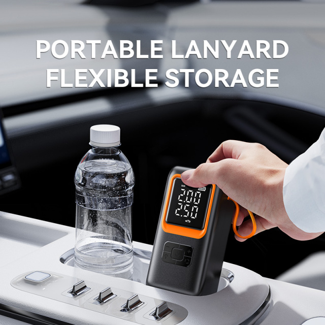 JY01 Cordless Tire Inflator Portable Air Pump with LCD Display (150PSI)