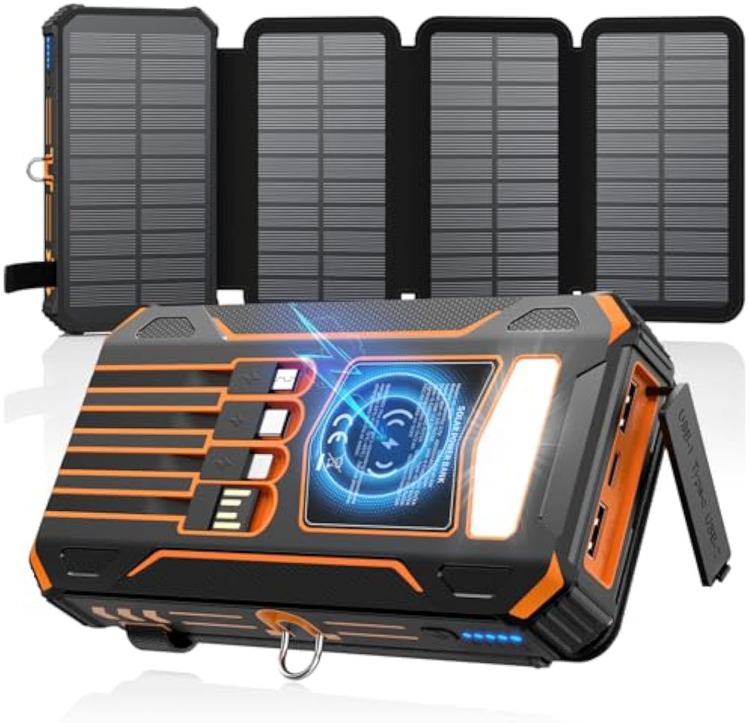 905 20000mAh Portable Solar Power Bank with 15W Wireless Charging
