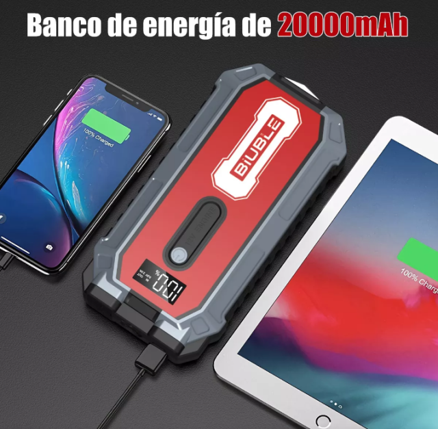 S306 2000A Car Jump Starter Power Bank with Air Compressor