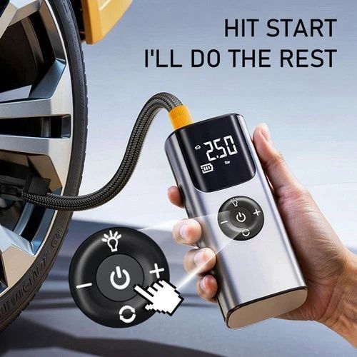 QS002 Cordless Portable Car Tire Inflator Air Pump Air Compressor