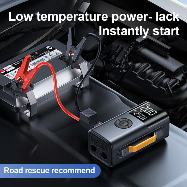 QS213 5-in-1 4000A Car Jump Starter with Tire Inflator, Blower & Vacuum