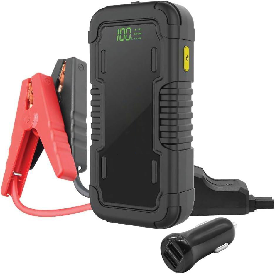 LD12 Multi-Function 12V Jump Starter with LED Flashlight & Emergency Tools