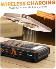 905 20000mAh Portable Solar Power Bank with 15W Wireless Charging