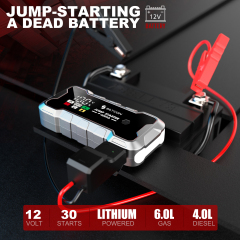 JY07 Super Capacitor Car Jump Starter 4000A Portable Booster with Digital LCD Display