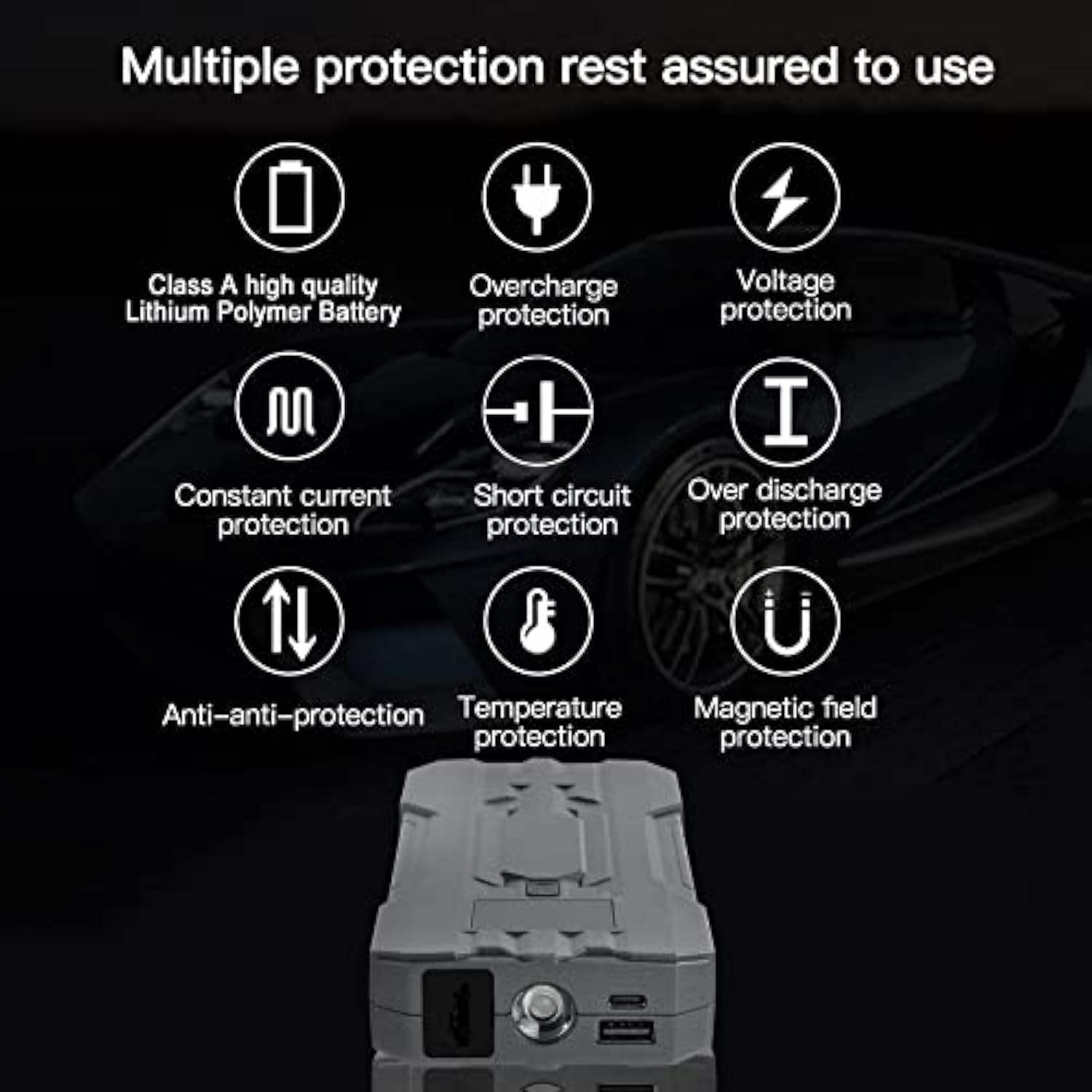 S303 1000A Fast Charging Jump Starter with Air Compressor