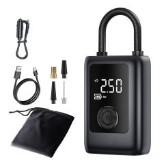 MI01 Wireless Tire Inflator 12V Portable Electric Air Pump with LCD Digital Display