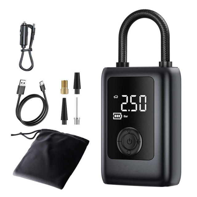 MI01 Wireless Tire Inflator 12V Portable Electric Air Pump with LCD Digital Display