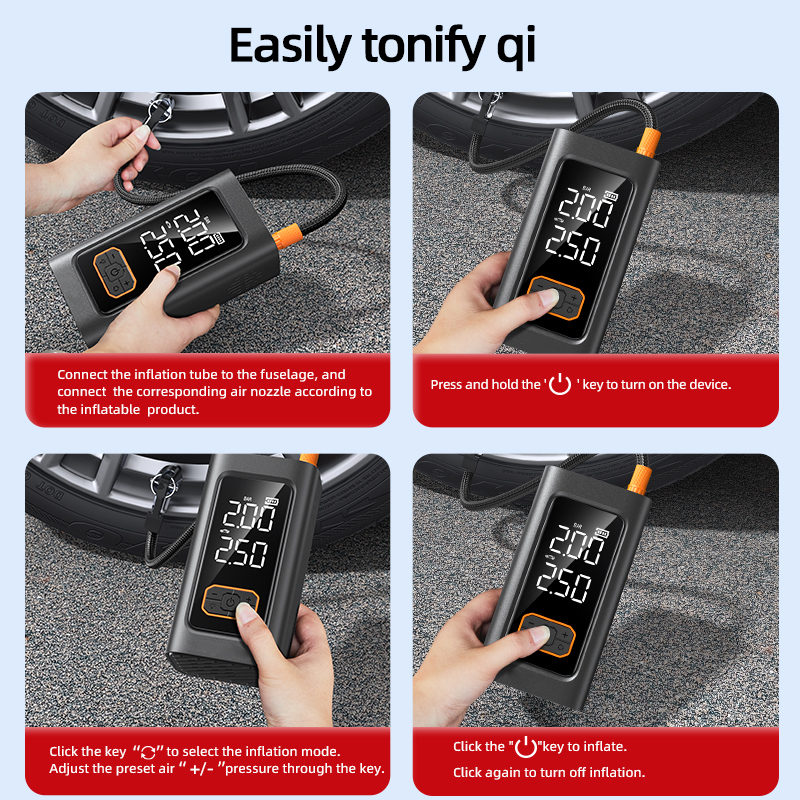 N1 5-in-1 Car Jump Starter with Air Compressor & LED Emergency System (2000A)