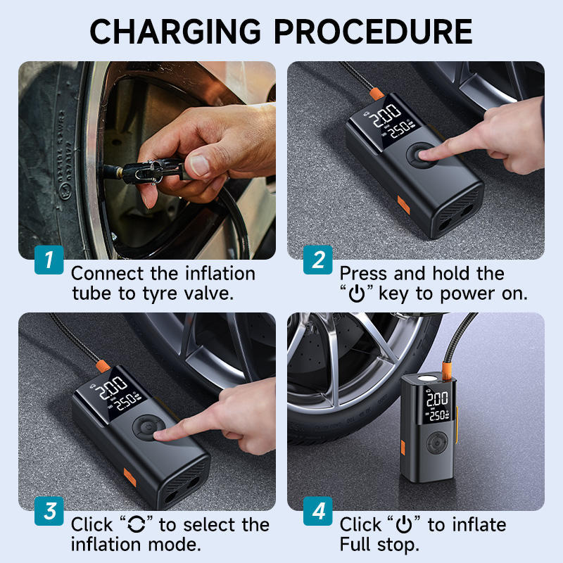 QS213 5-in-1 4000A Car Jump Starter with Tire Inflator, Blower & Vacuum