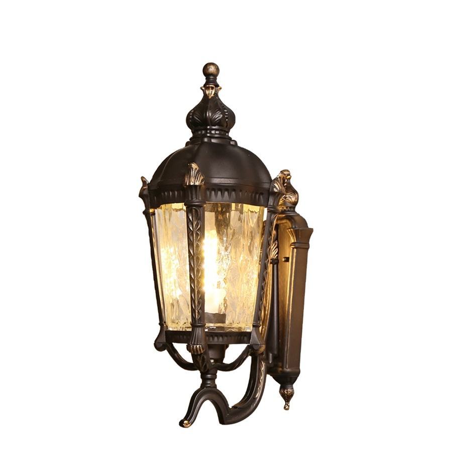 European Cast Aluminium Water-corrugated Glass High Lumen Wall Light