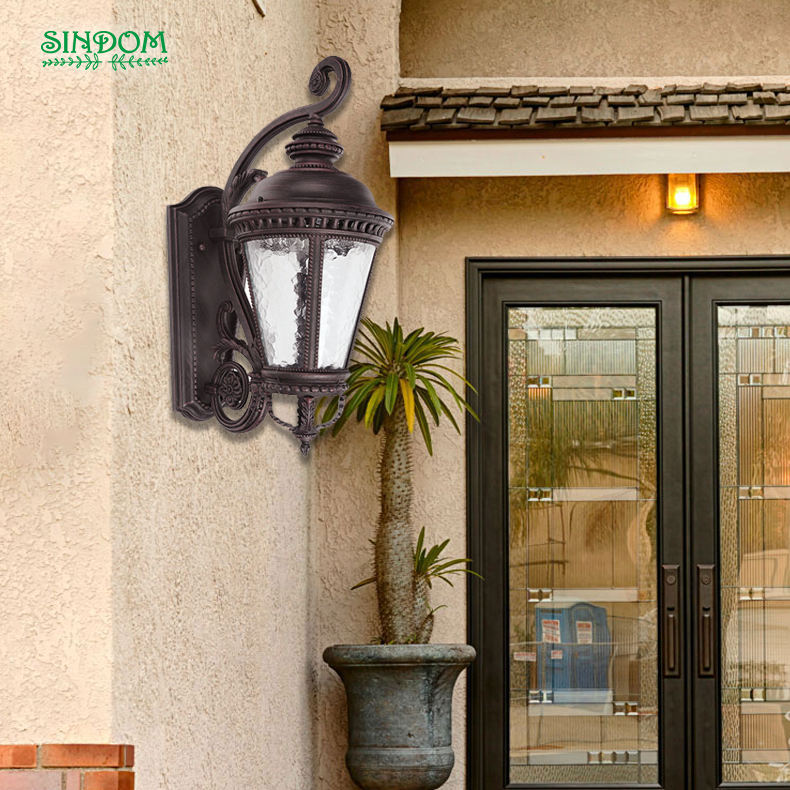 European Antique Hotel Home Decor Lantern Garden Outdoor e27 Wall Lamp
