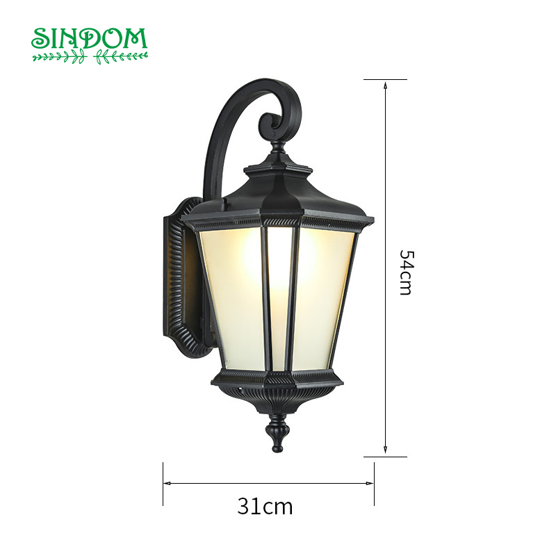 Hotel Exterior LED Garden Decorative Aluminium Black Anti-corrosion Modern Wall Light