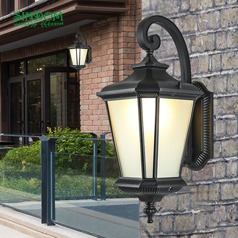 Hotel Exterior LED Garden Decorative Aluminium Black Anti-corrosion Modern Wall Light