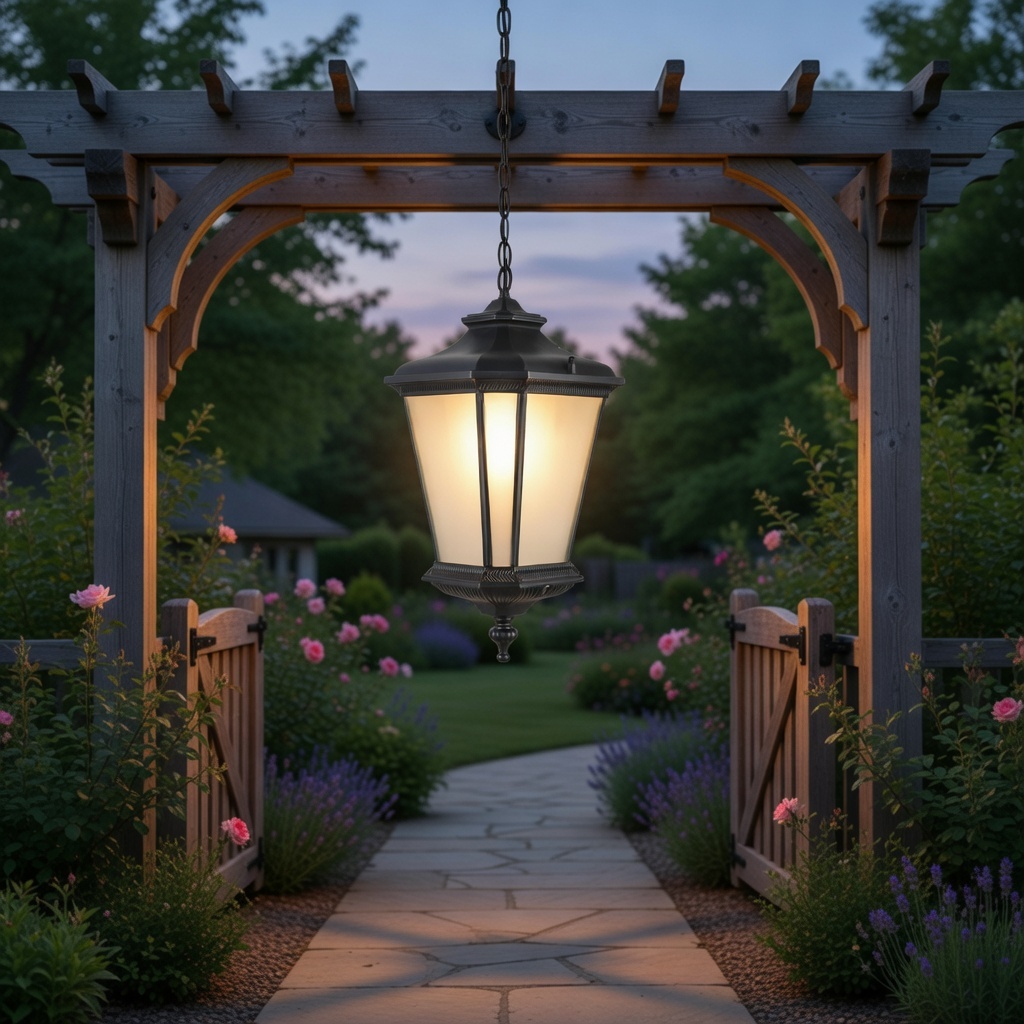 Classic Black Outdoor Hanging Lantern - Waterproof Porch Light for Villa, Hotel & Garden