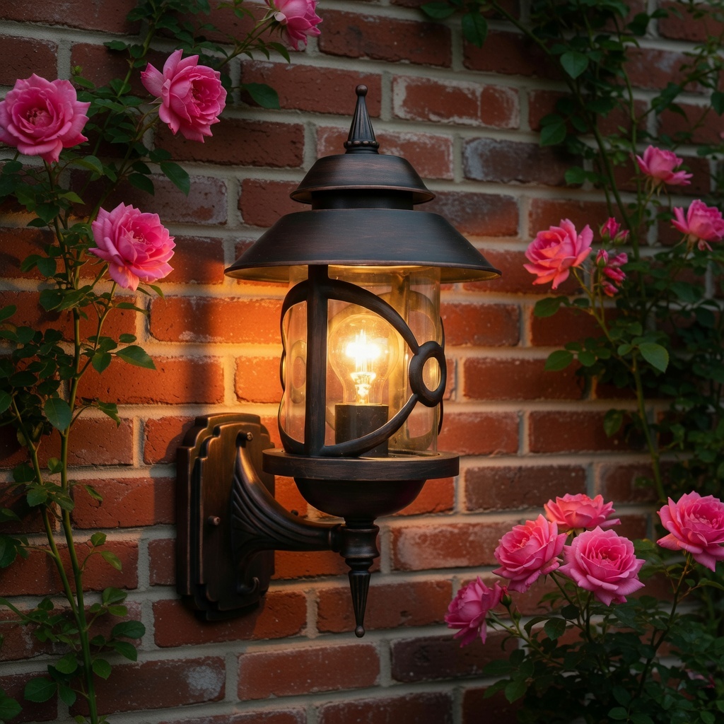 Weatherproof Antique Bronze Wall Mount Lantern - Clear Glass Outdoor Lighting for Home, Hotel & Patio