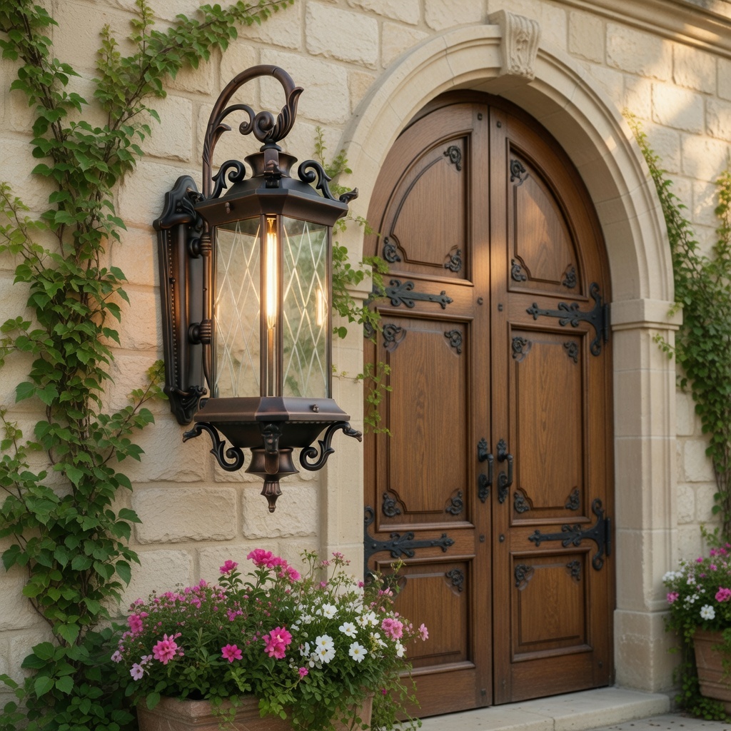 Classic European Style Outdoor Lantern - Antique Finish Aluminum Wall Light for Porch, Courtyard, and Estate Decoration