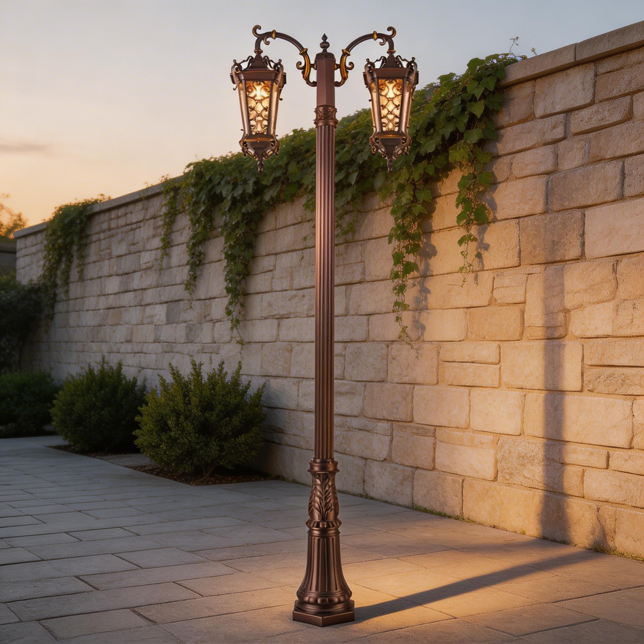 IP65 Waterproof & Durable Aluminum Design Modern Outdoor Pole Light for Garden Pathway, Driveway, & Landscape -