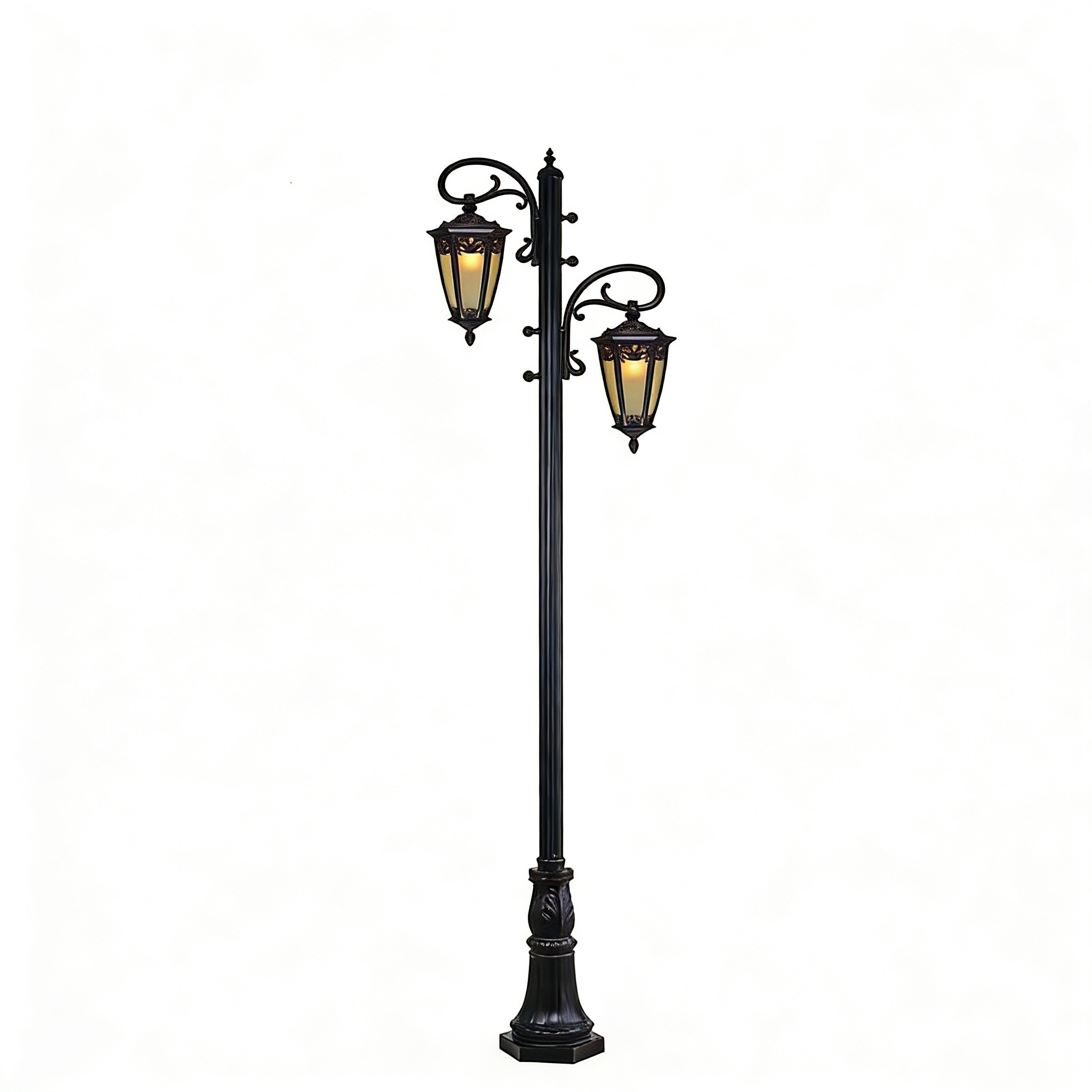 Landscape IP65 Rated Contemporary Modern Black Aluminum LED Pole Light for  Garden