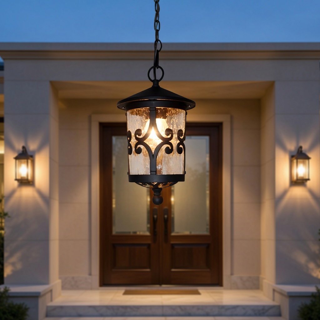 Waterproof LED Outdoor Pendant Lights Aluminum Hanging Lamp for Exterior Use