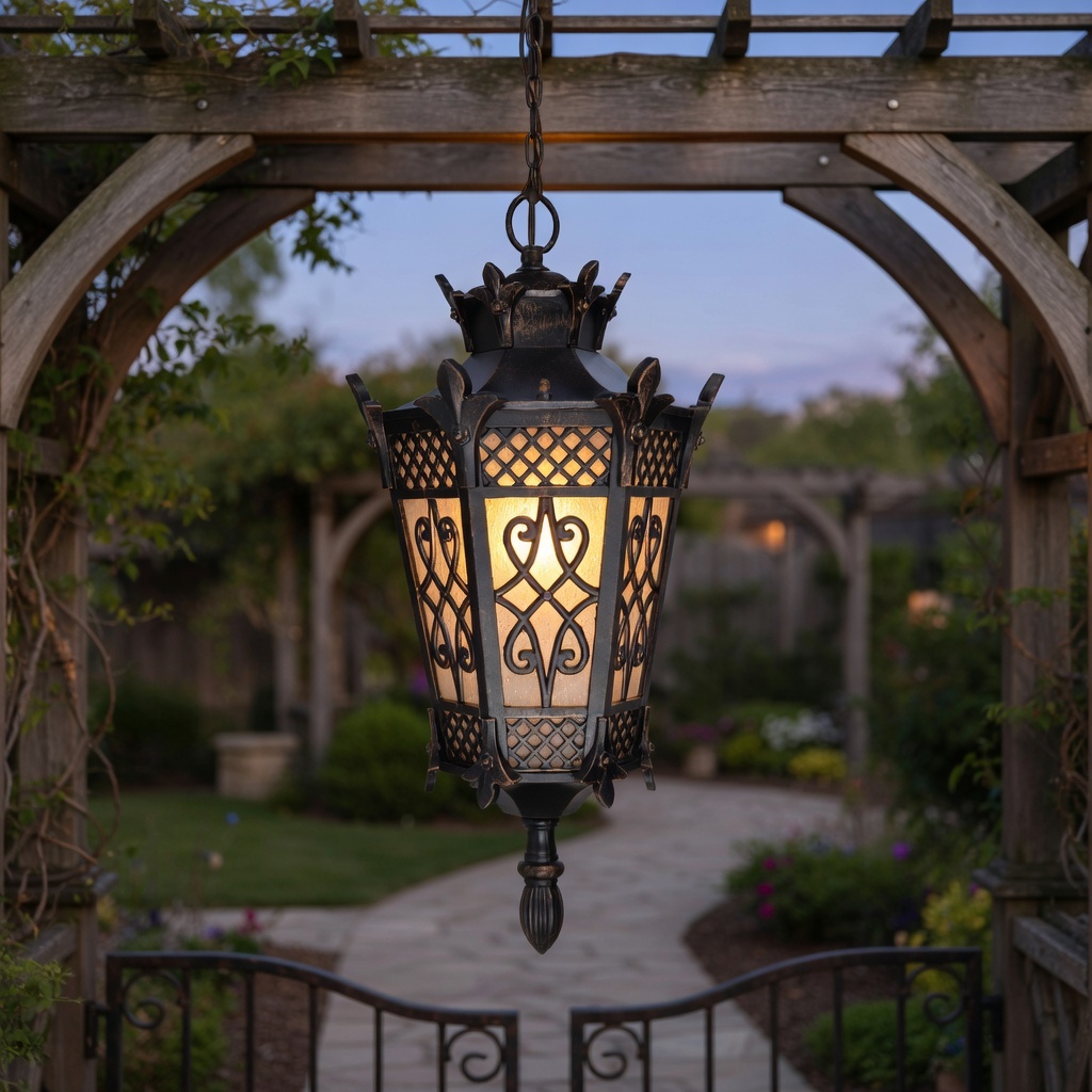 Contemporary Outdoor Hanging Light Fixtures Aluminum Pendant for Porch and Entryway
