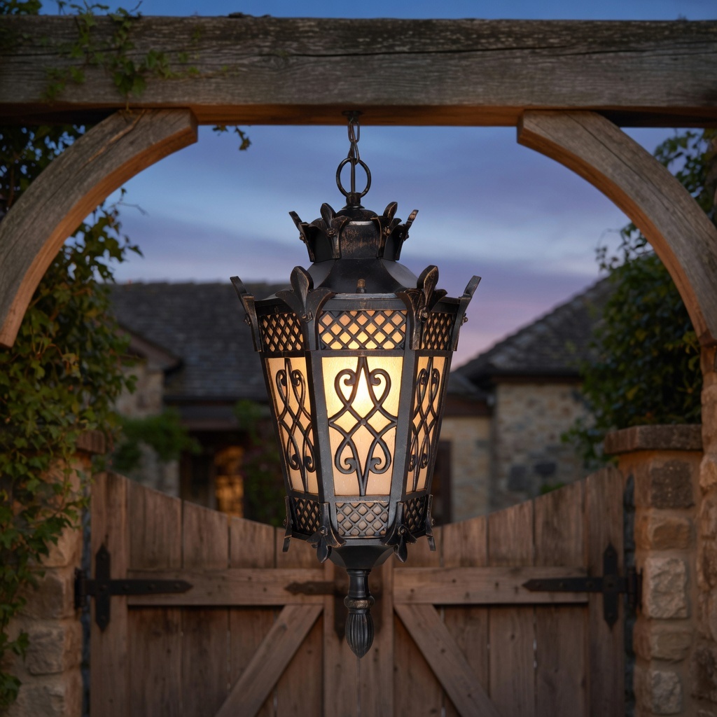 Contemporary Outdoor Hanging Light Fixtures Aluminum Pendant for Porch and Entryway