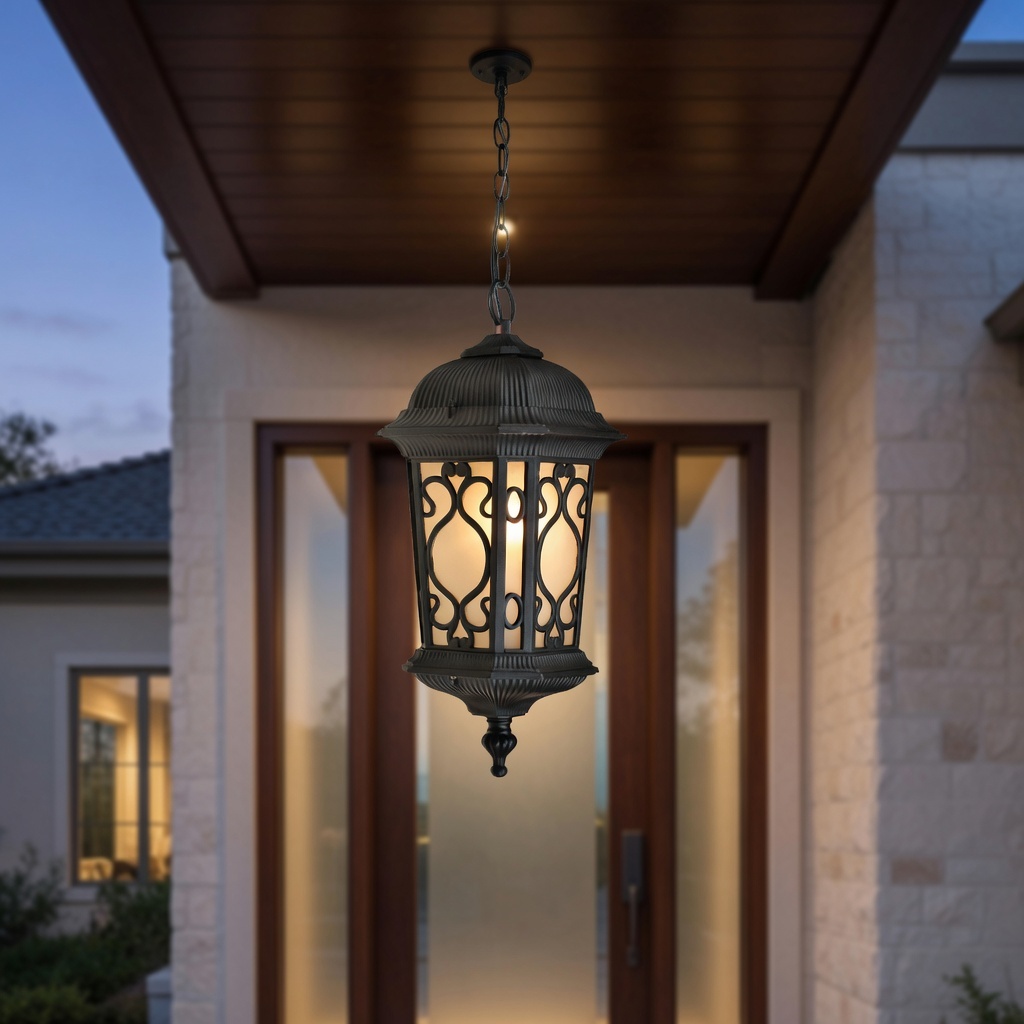 IP65 Aluminum Outdoor Pendant Lighting for Patio, Balcony and Garden Spaces