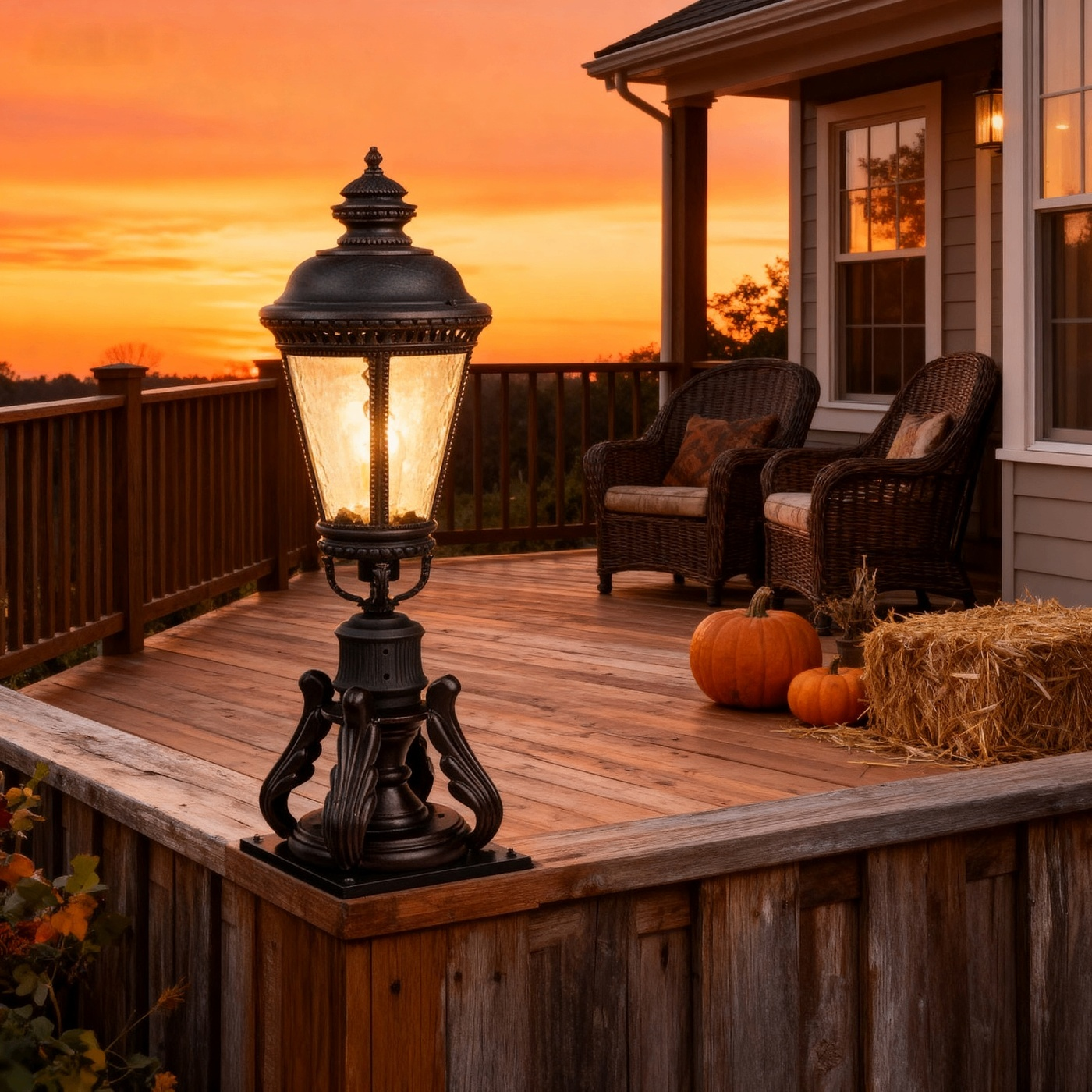 Outdoor Aluminum Pillar Lighting Fixtures for Gate Entrance, Courtyard and Villa