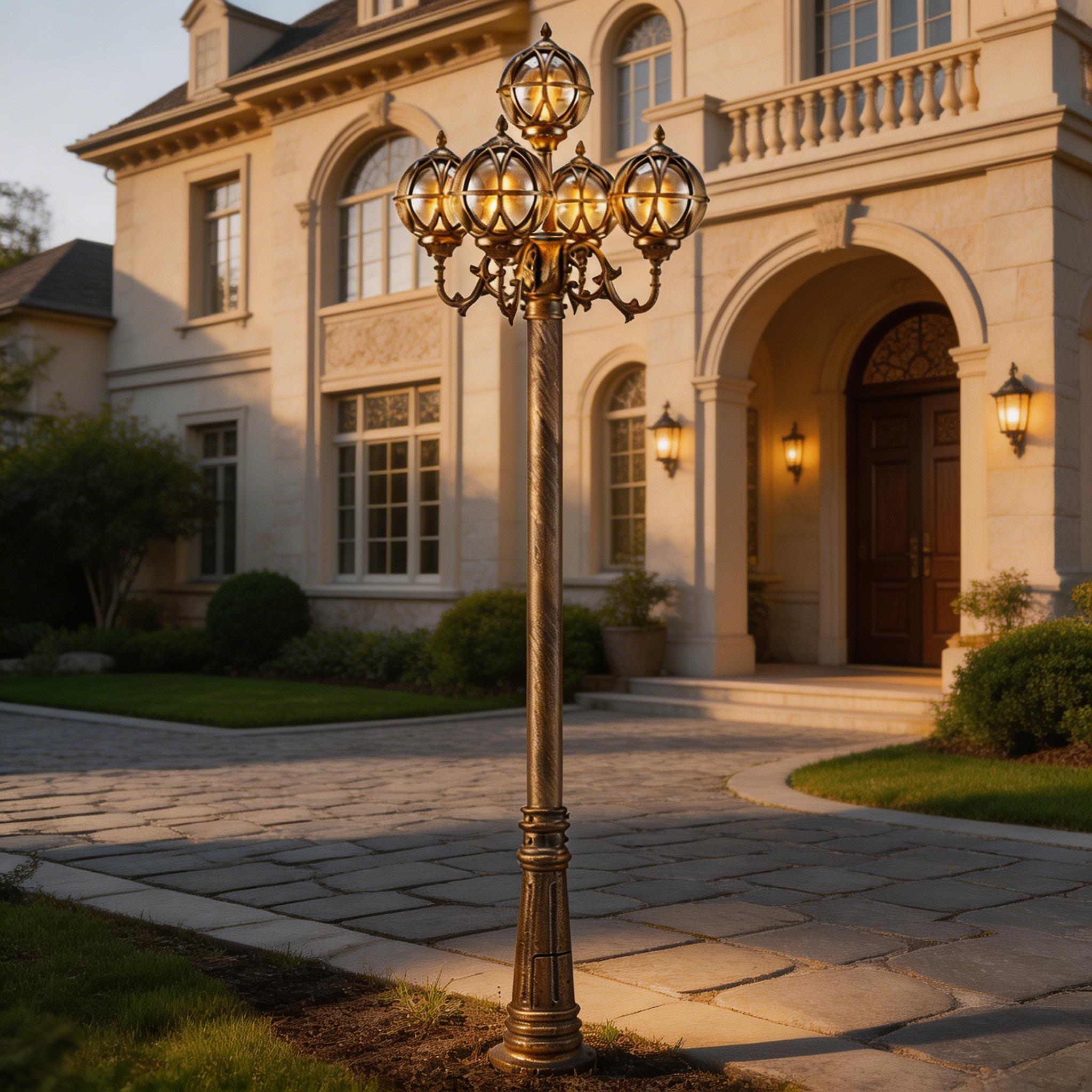 Contemporary Outdoor Courtyard Lights Aluminum Garden Lamps for Residential Pathways