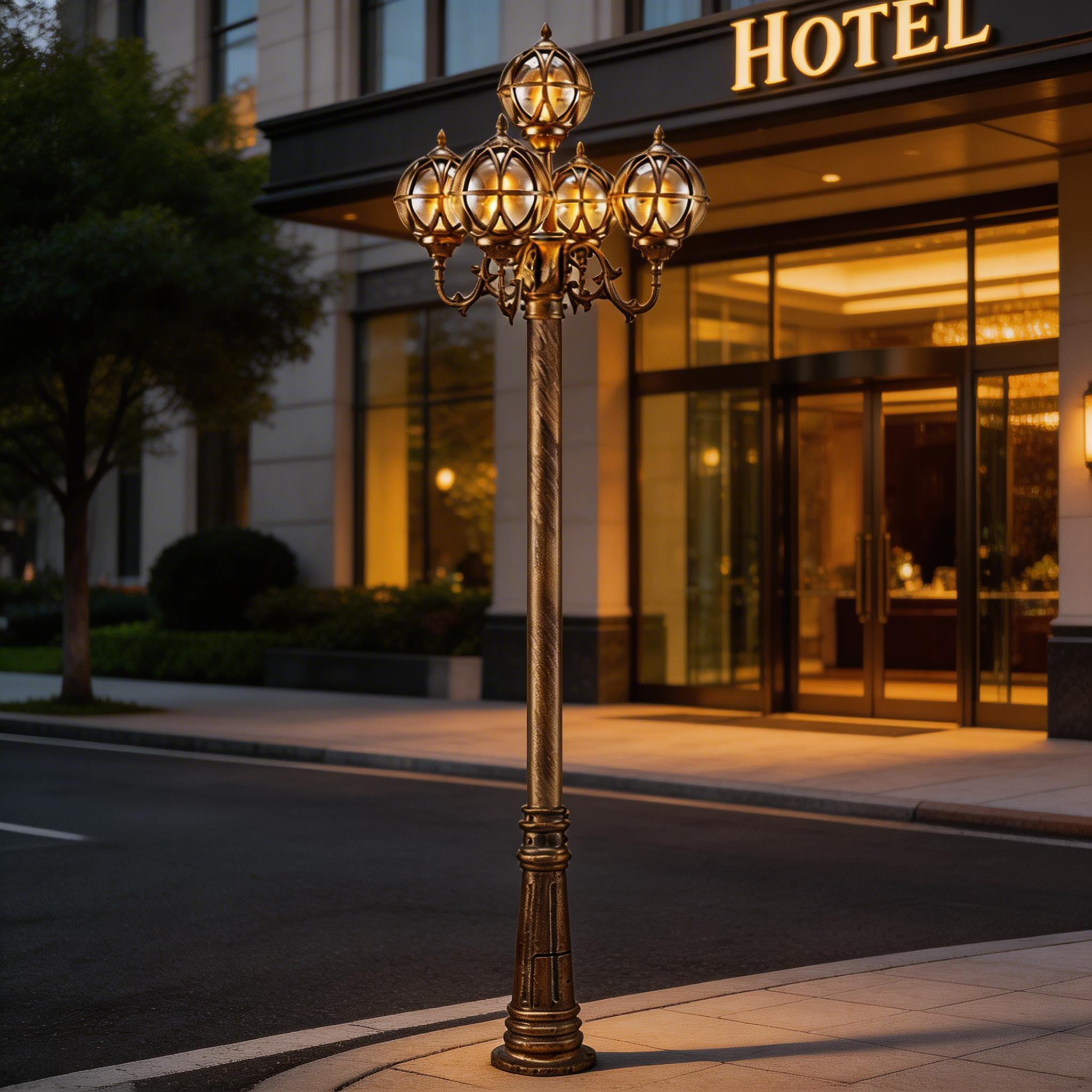 Contemporary Outdoor Courtyard Lights Aluminum Garden Lamps for Residential Pathways