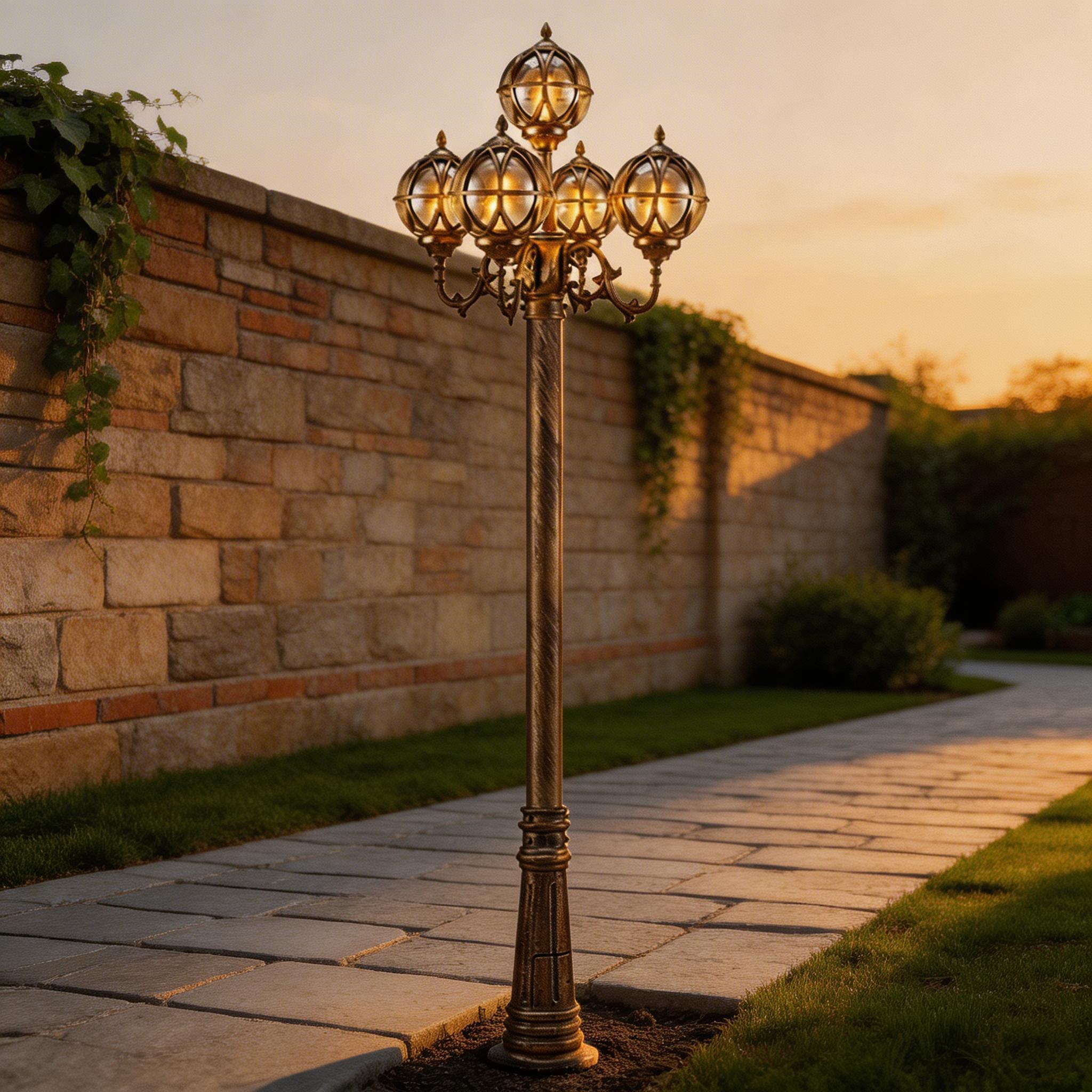 Contemporary Outdoor Courtyard Lights Aluminum Garden Lamps for Residential Pathways