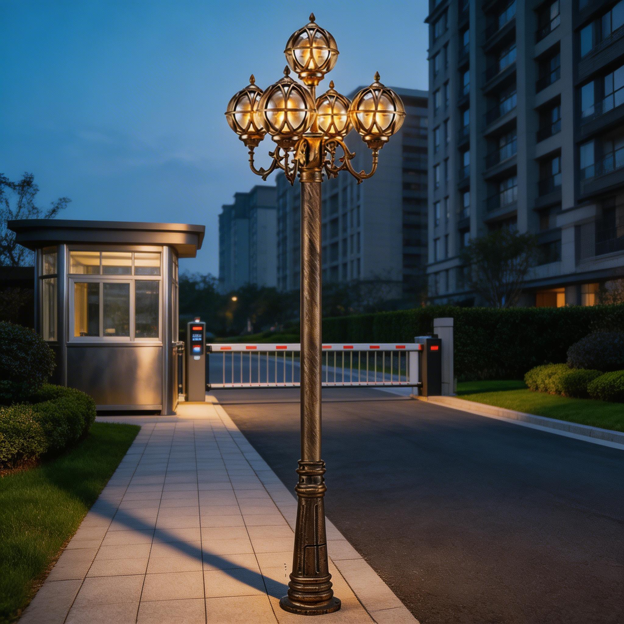 Contemporary Outdoor Courtyard Lights Aluminum Garden Lamps for Residential Pathways