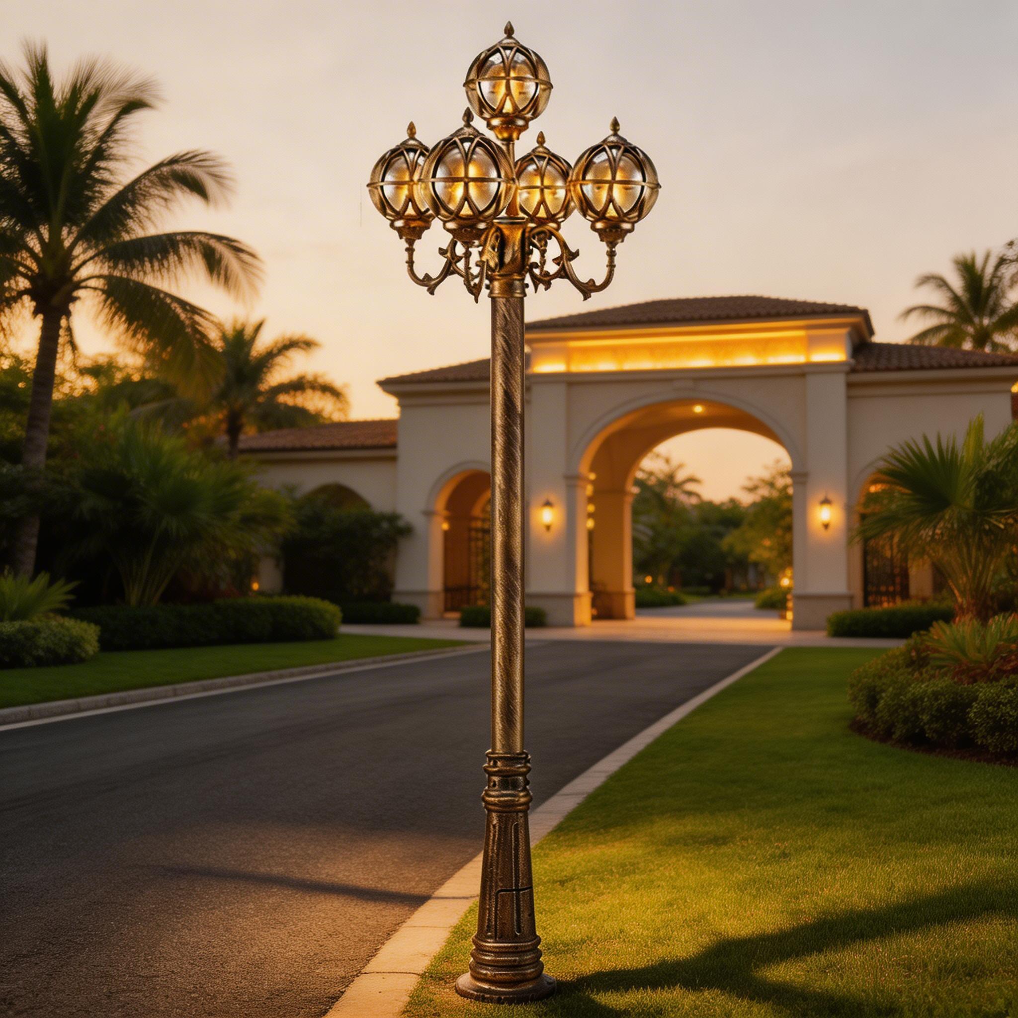 Contemporary Outdoor Courtyard Lights Aluminum Garden Lamps for Residential Pathways